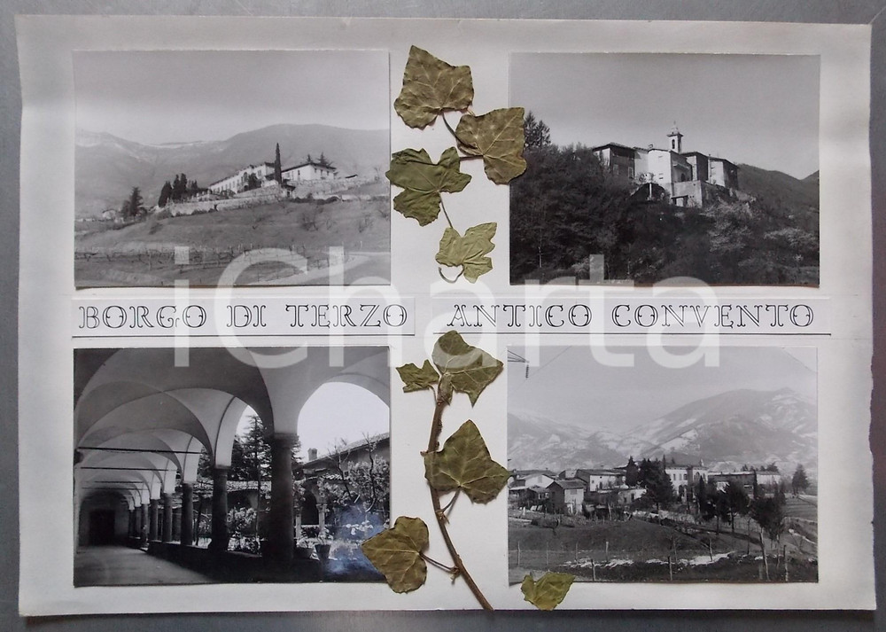 1960ca BORGO DI TERZO Antico convento benedettino *Bozzetto per cartolina 38x26