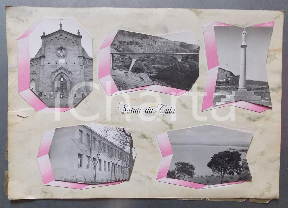 1965 ca TULA (SS) Chiesa Sant'Elena Imperatrice *Bozzetto per cartolina 46x32