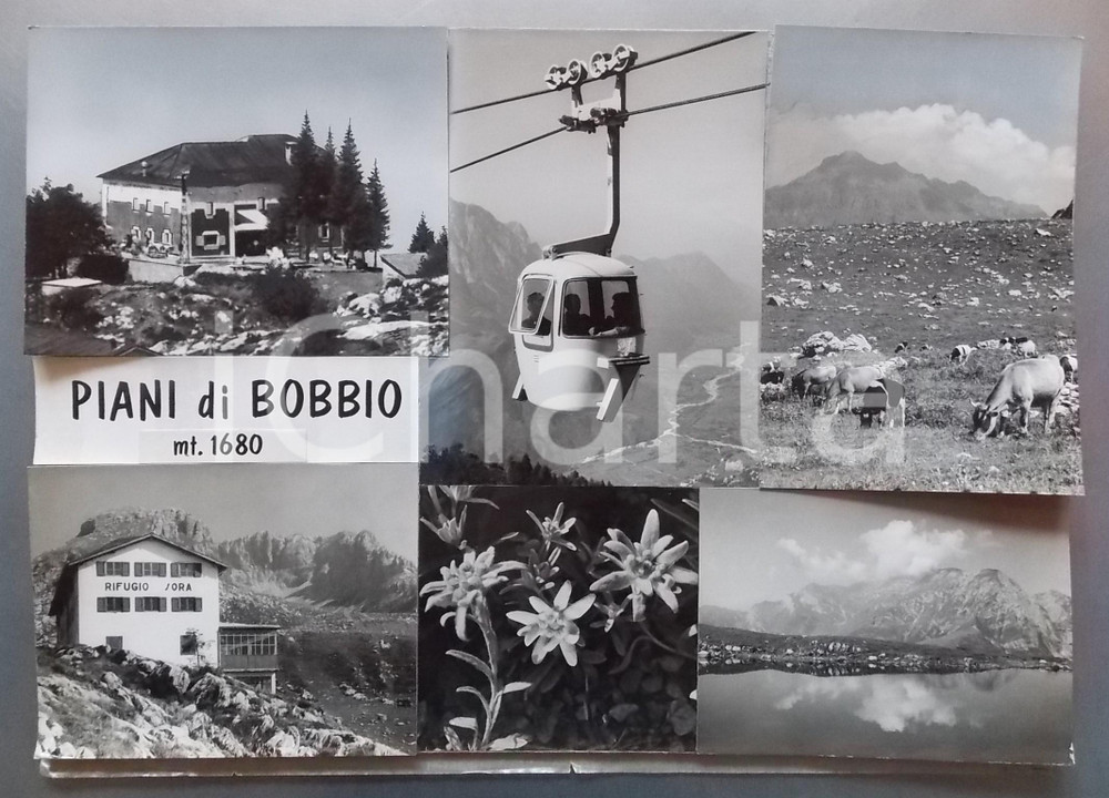 1960 ca PIANI DI BOBBIO Vedutine - Rifugio Sora - Bozzetto per cartolina 45x31