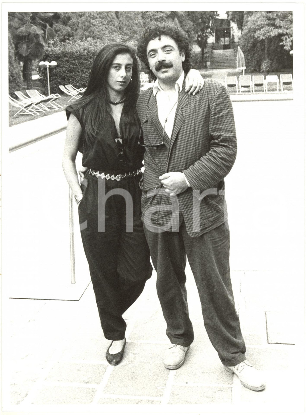 1985 ca SPETTACOLO Nino FRASSICA con Daniela CONTI - Ritratto *Fotografia 1