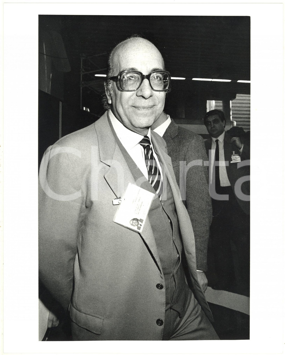 1987 RIMINI 44° Congresso PSI Gino PALLOTTA Ritratto del giornalista RAI