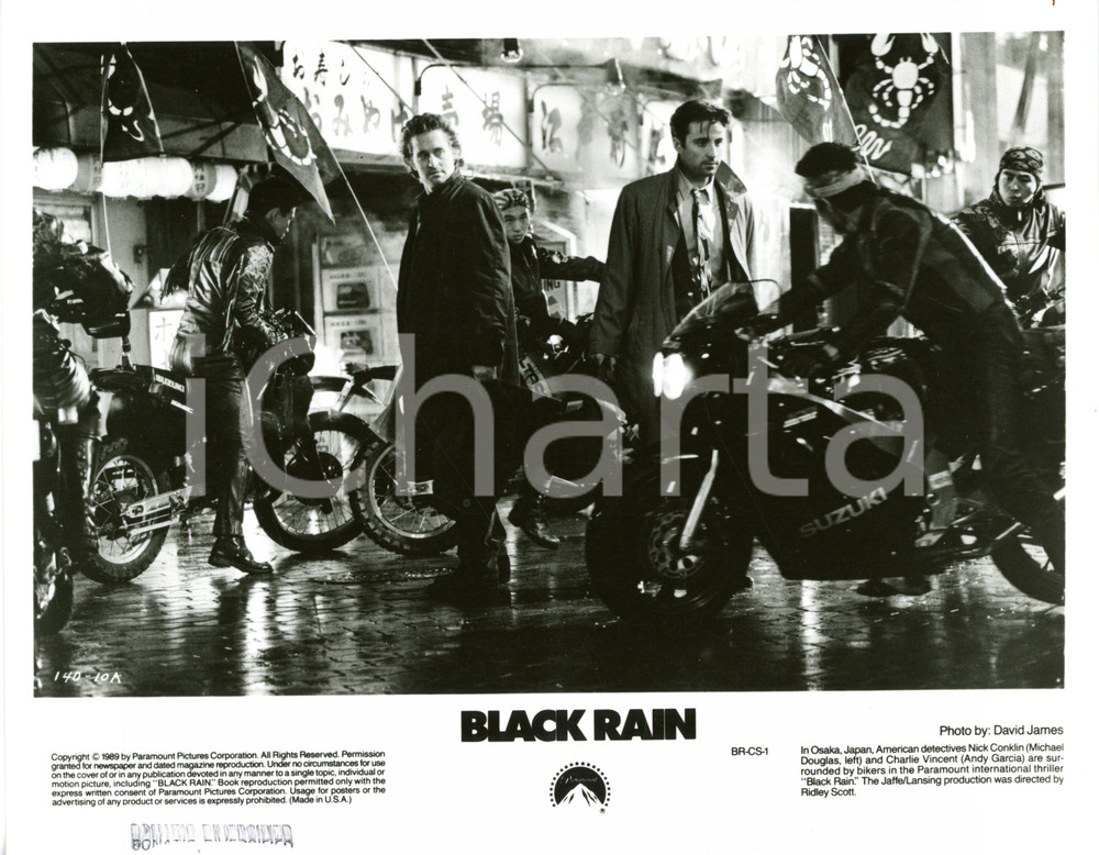 1989 CINEMA "Black Rain" - Michael DOUGLAS e Andy GARCIA Scena del film *Foto