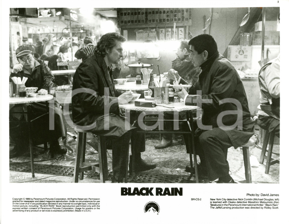 1989 CINEMA "Black Rain" - Michael DOUGLAS e Ken TAKAKURA Scena del film *Foto