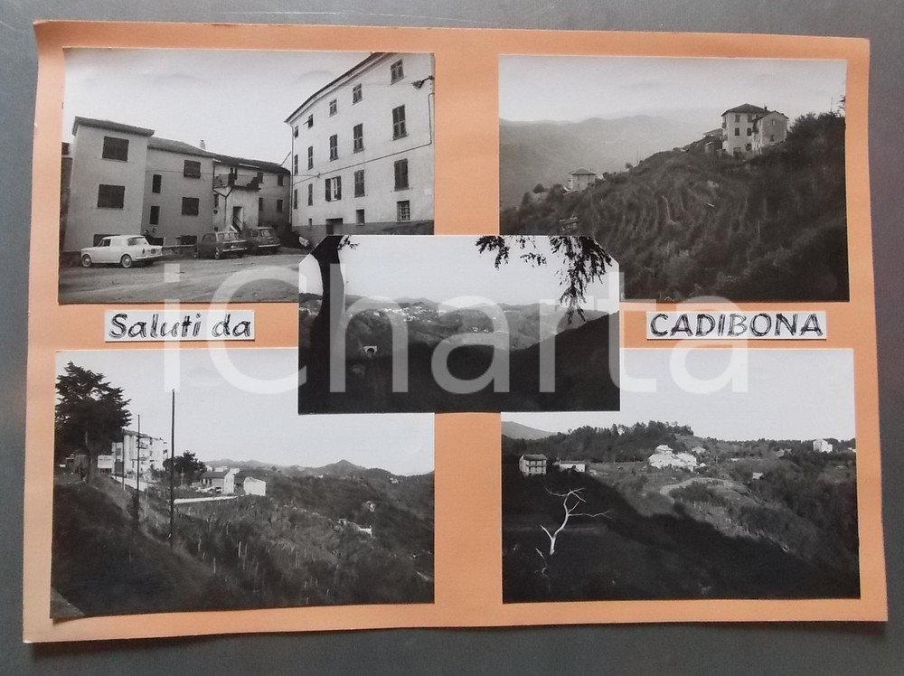 1965 ca. QUILIANO Frazione CADIBONA Vedutine - Bozzetto per cartolina 36x25 cm