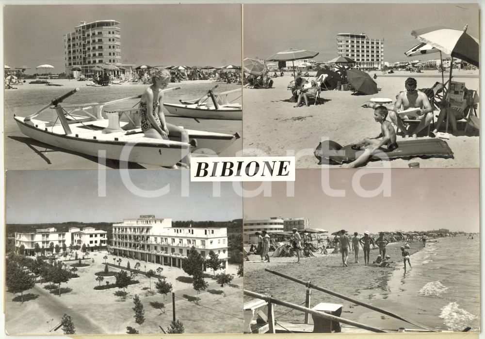 1970 ca SPIAGGIA DI BIBIONE Vedutine *Bozzetto per cartolina 30x21 cm