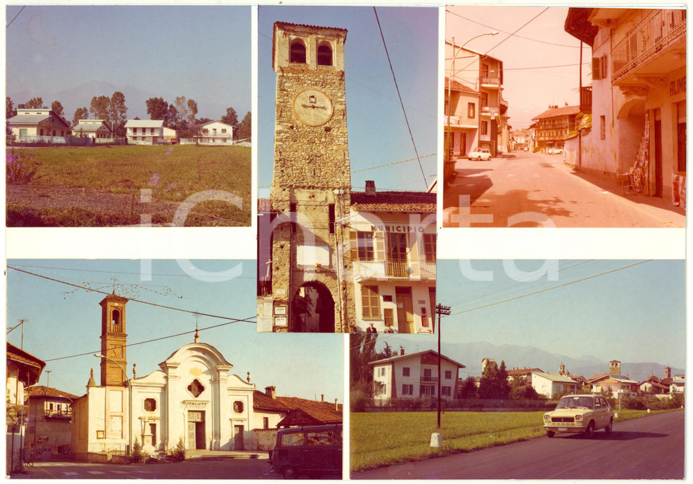 1975 ca BUSANO Torre romana FIAT 500 - FIAT 127 *Bozzetto per cartolina 24x17 cm