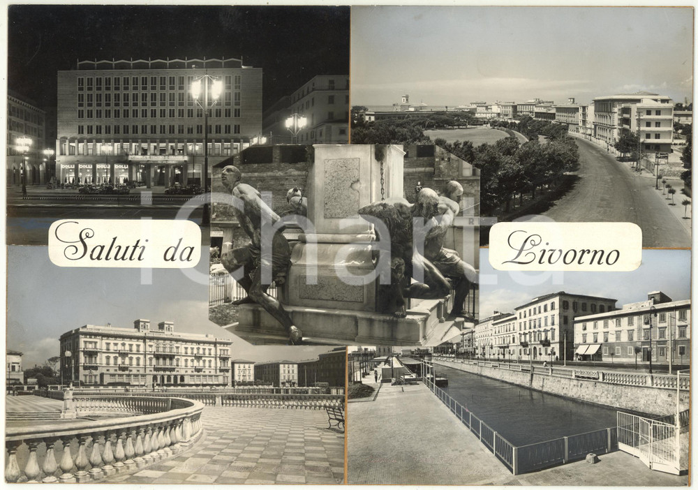 1970 ca. LIVORNO Viale Italia - Palazzo Grande - Bozzetto per cartolina 30x21 cm