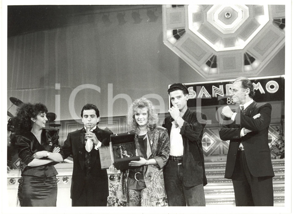 1986 FESTIVAL SANREMO Marcella BELLA Lena BIOLCATI Eros RAMAZZOTTI Renzo ARBORE