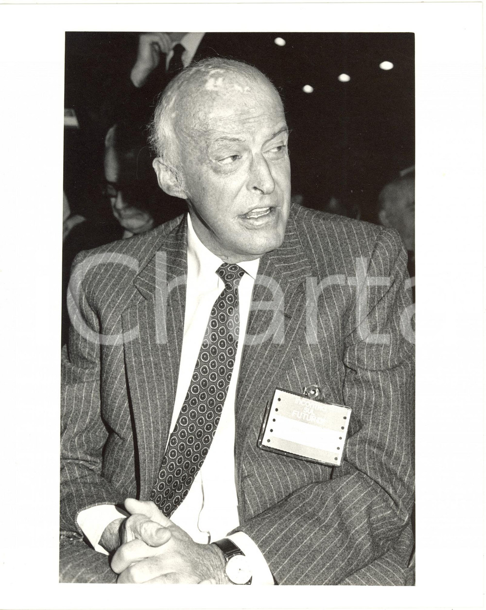 1984 CONFINDUSTRIA Incontro sul futuro - Ritratto di Leopoldo PIRELLI (1) Foto