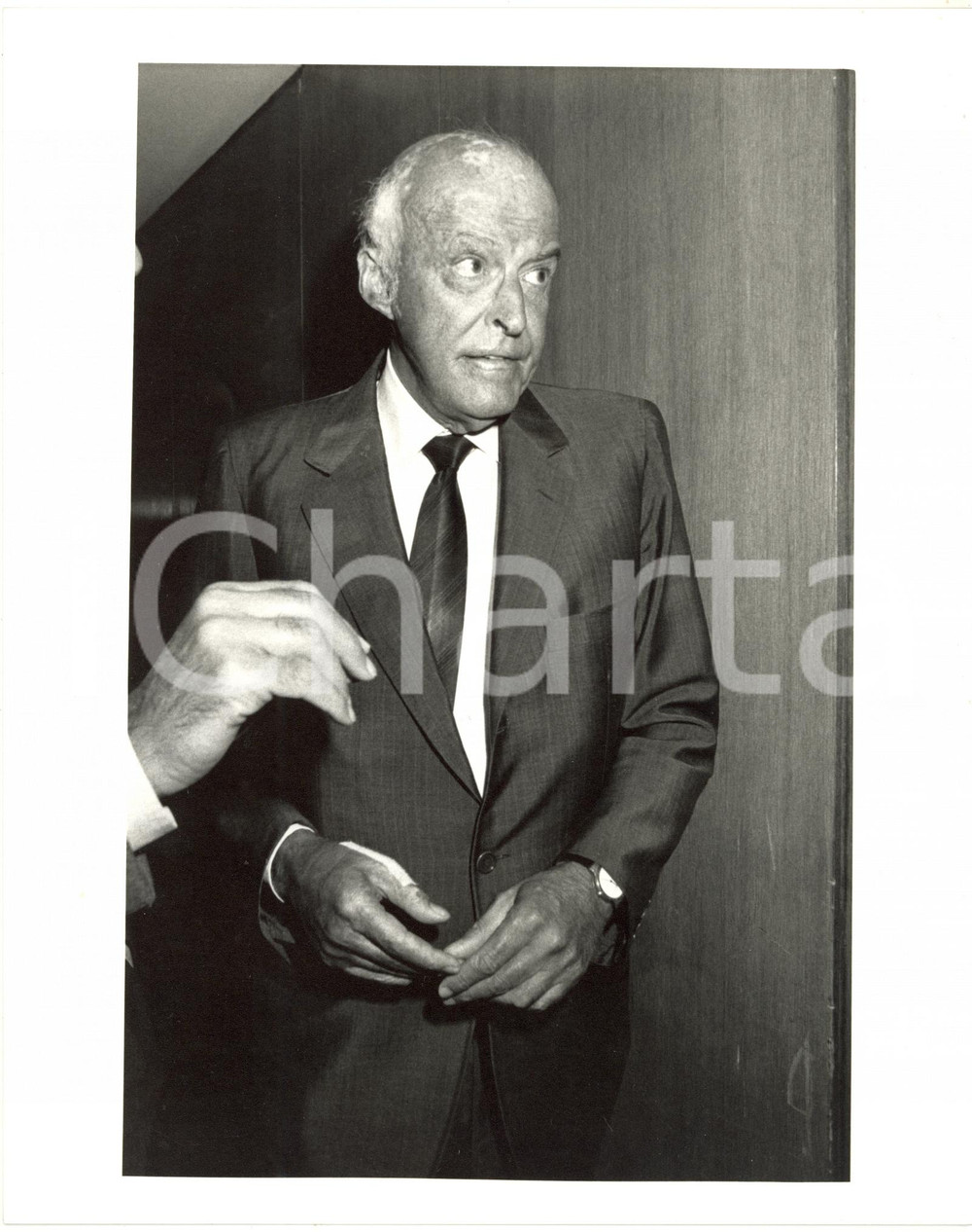 1987 COSTUME Ritratto dell'imprenditore Leopoldo PIRELLI (3) Fotografia 20x25 cm