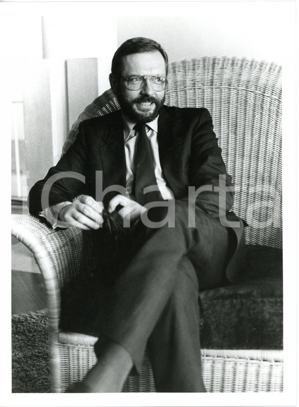 1985 ca CINEMA - Ritratto del regista Krzysztof ZANUSSI - Fotografia 18x24 cm