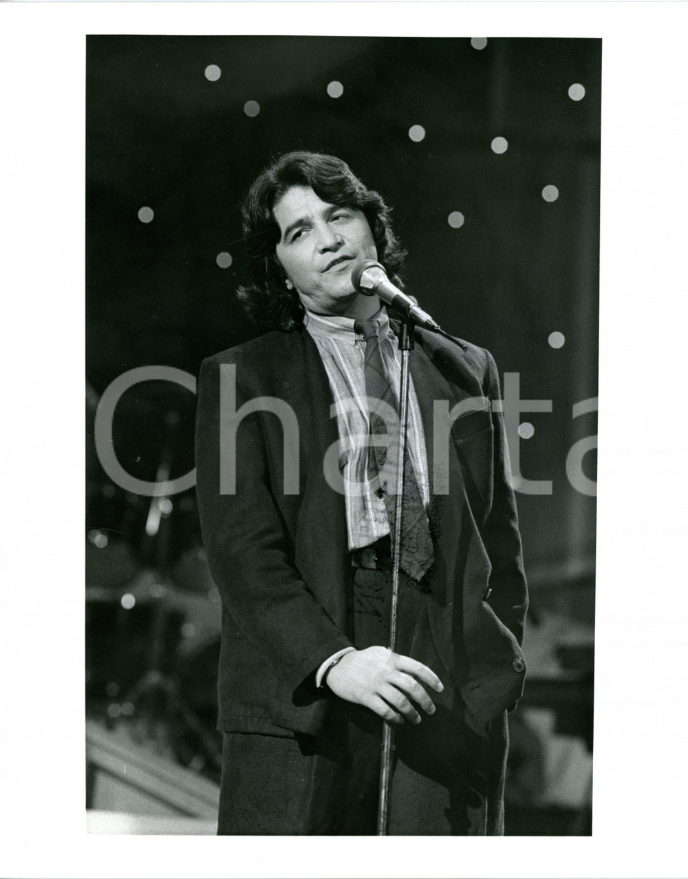 1985 ca MUSICA - DRUPI Giampiero ANELLI durante un'esibizione *Foto 20x25