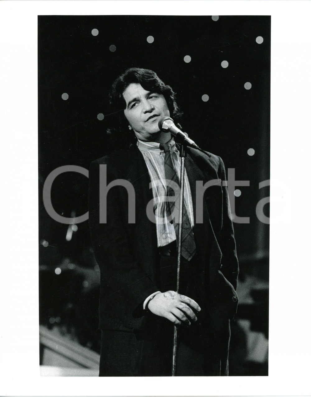 1985 ca MUSICA - DRUPI Giampiero ANELLI durante un'esibizione *Foto 20x25 cm