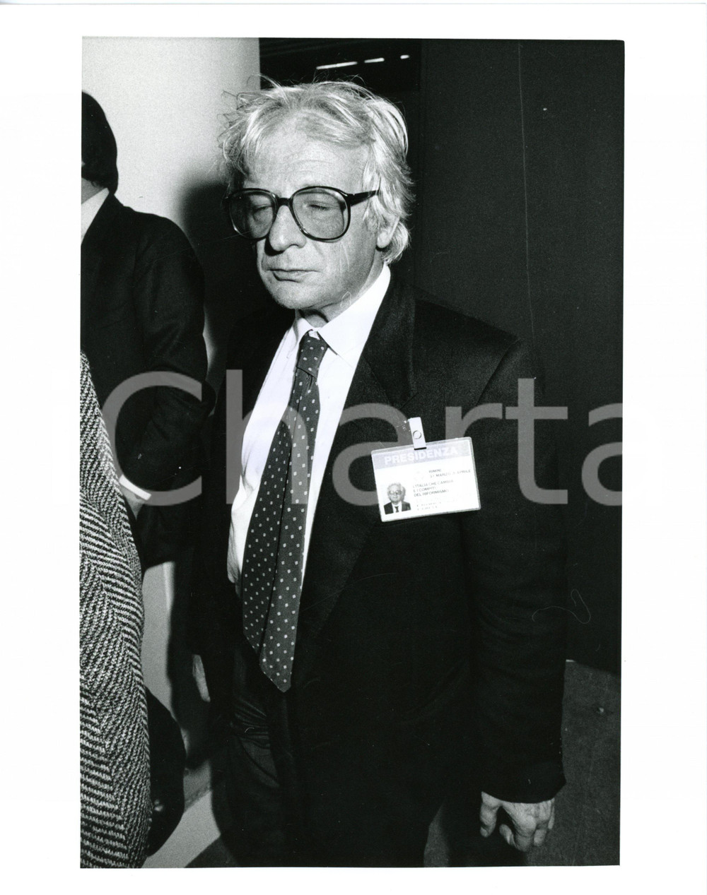 1987 RIMINI 44° Congresso PSI - Ritratto di Francesco FORTE *Foto 20x25 cm