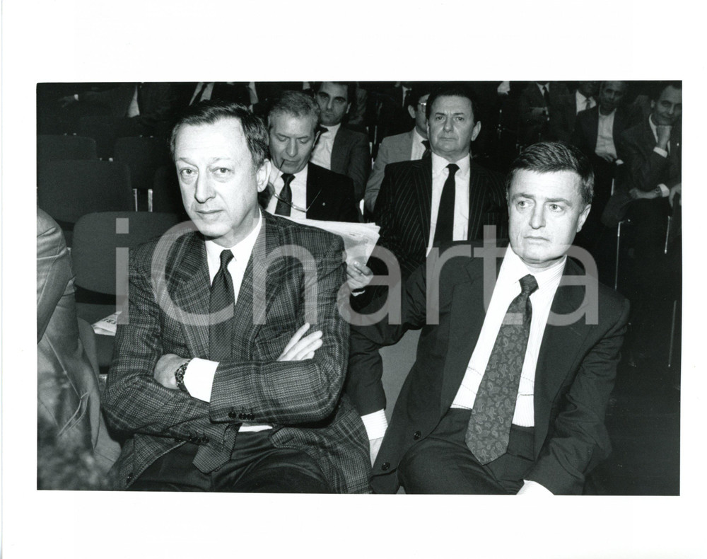 1990 ca POLITICA - DC Massimo DE CAROLIS e Mario USELLINI *Foto 25x20
