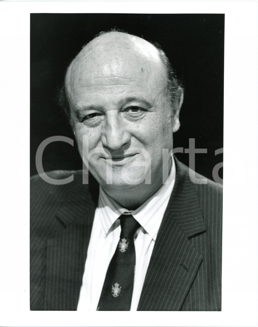 Fotografia d epoca originale 1990 ca CORRIERE DELLO SPORT Ritratto di Ezio DE CESARI Foto 20x25 cm 1