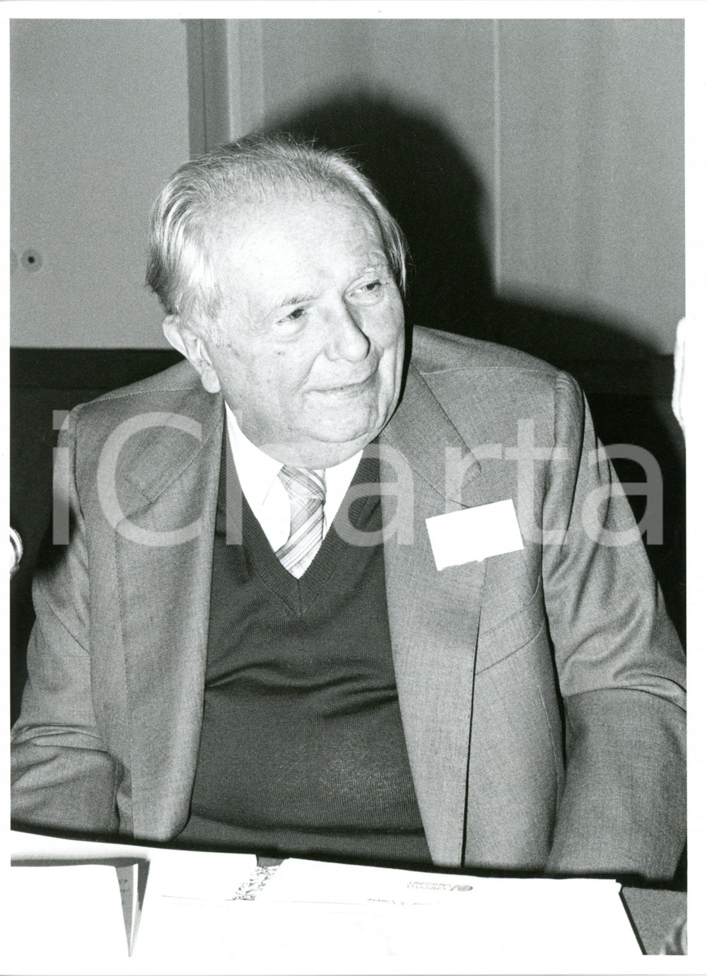 1985 VARESE - Ritratto di Ludovico GEYMONAT Presidente Onorario del Congresso