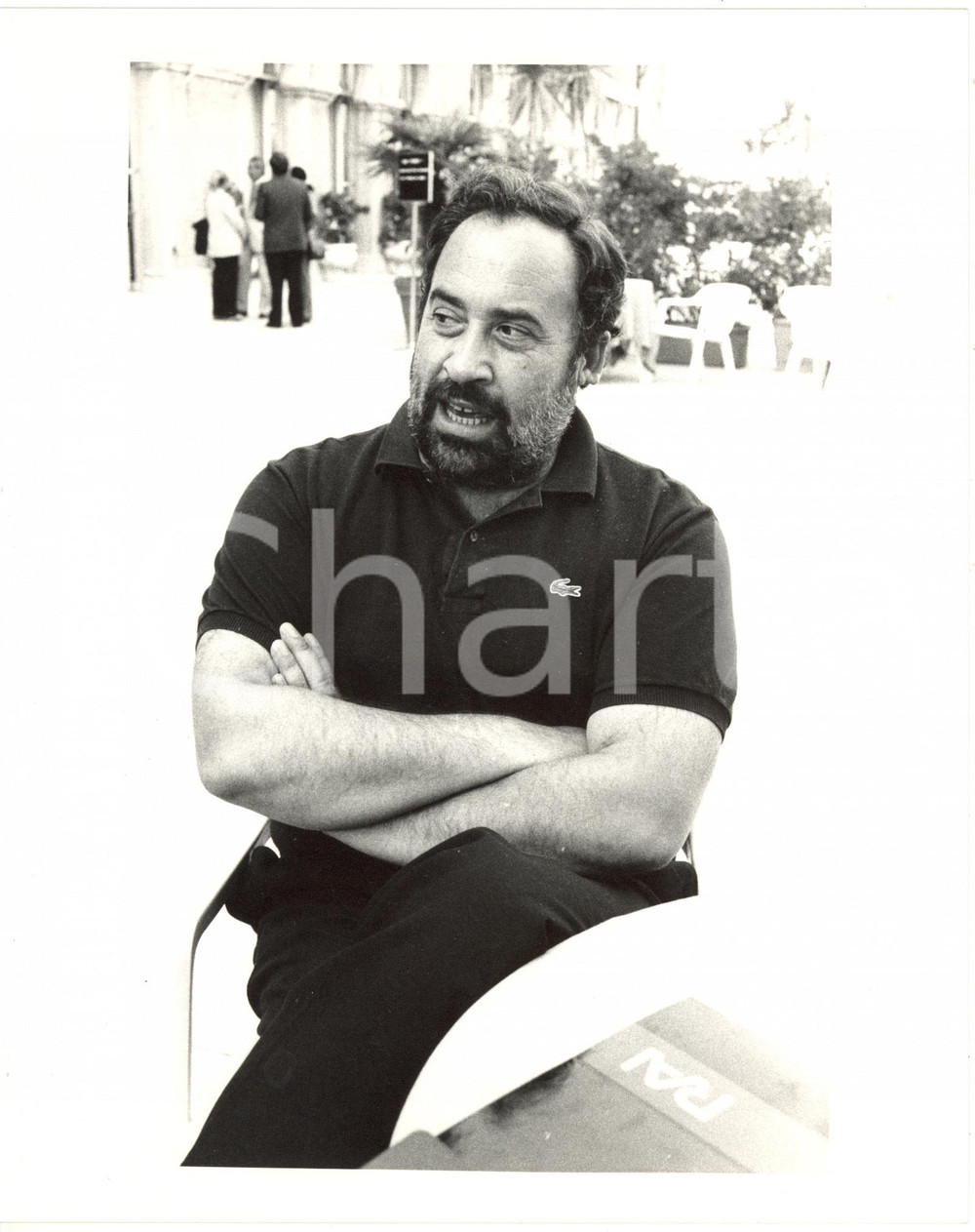 1990 ca RAI Ottaviano DEL TURCO durante intervista - Ritratto *Foto 18x24 cm