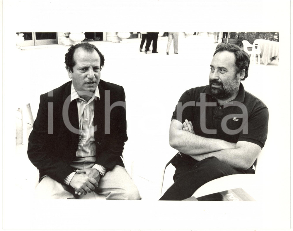 1990 ca RAI Bruno PELLEGRINO e Ottaviano DEL TURCO durante intervista *Foto