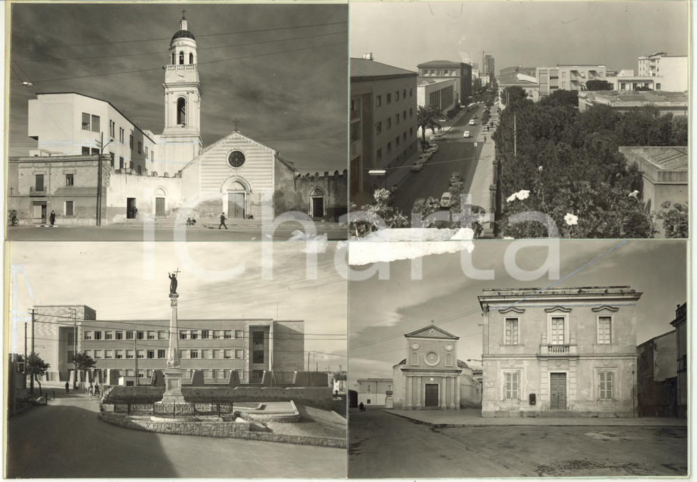 1965 ca MONSERRATO (CA) Vedutine - Chiesa di Sant'Ambrogio *Bozzetto cartolina