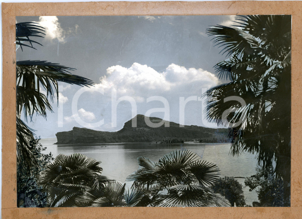 1970 ca LAGO DI GARDA La Rocca di Manerba *Bozzetto per cartolina 28x20 cm