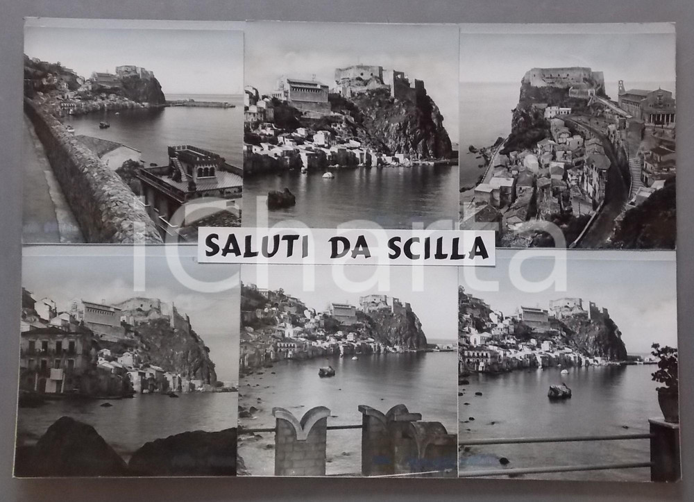 1965 ca. SCILLA - Castello di Ruffo - Vedutine *Bozzetto per cartolina 44x31 cm