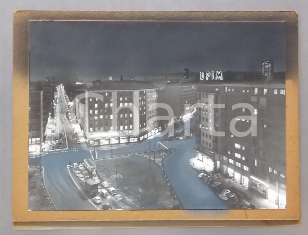 1970 ca. MILANO Piazzale Loreto - UPIM - Pirellone *Bozzetto per cartolina 34x25