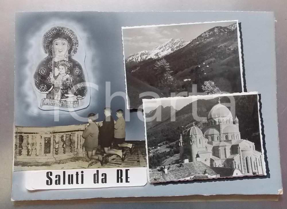 1965 ca RE (VB) Santuario della Madonna del Sangue *Bozzetto per cartolina 32x23
