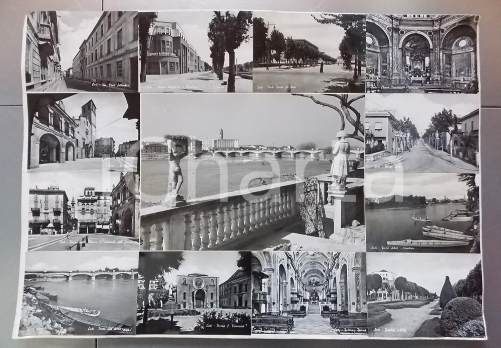 1965 ca LODI Chiesa di San Francesco - Teatro Gaffurio *Bozzetto cartolina 60x42