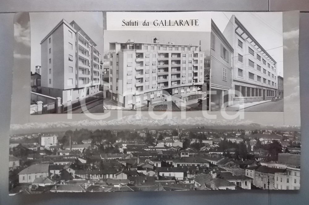1960 ca GALLARATE - Vedutine della città *Bozzetto per cartolina 63x39 cm
