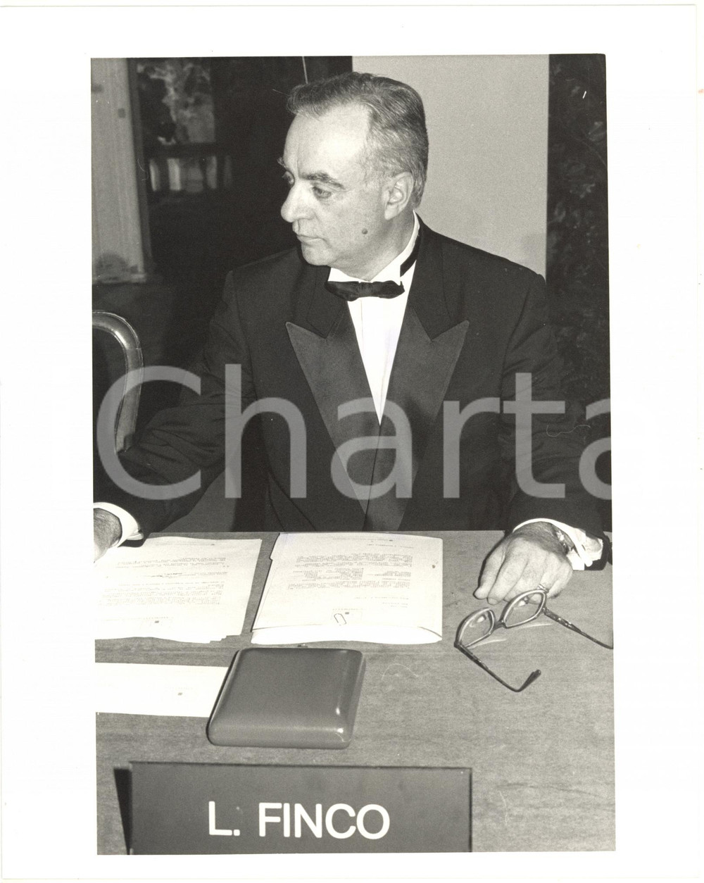 1990 ca.VENEZIA - PREMIO CAMPIELLO Ritratto di L. FINCO *Fotografia 20x25 cm