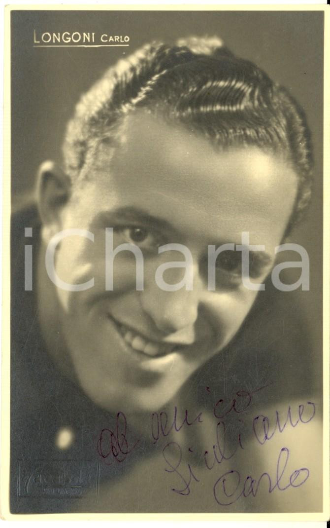 1940 ca CICLISMO Carlo LONGONI - Cartolina con AUTOGRAFO RARA