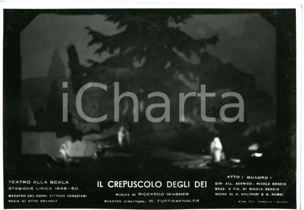 1949 MILANO Teatro alla SCALA "Il Crepuscolo degli Dei" - Scene Nicola BENOIS