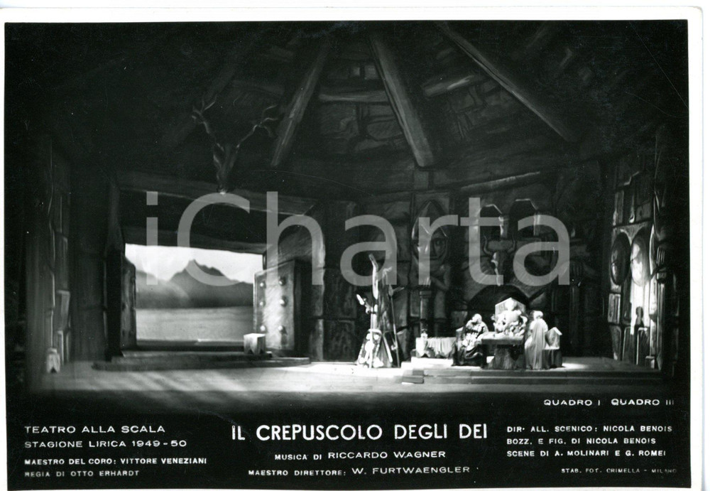 1949 MILANO Teatro alla SCALA "Il Crepuscolo degli Dei" - Atto I *Foto seriale