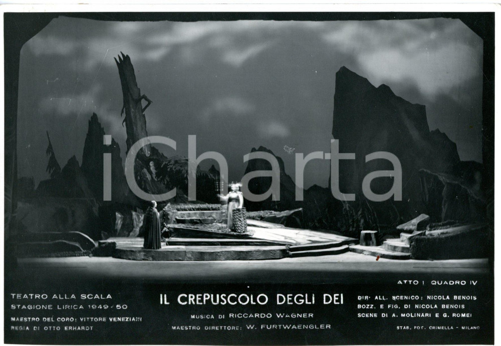 1949 MILANO Teatro alla SCALA "Il Crepuscolo degli Dei" - Atto I - Foto seriale