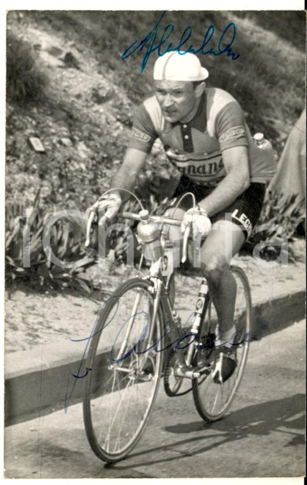 1950 ca CICLISMO Giorgio ALBANI - Squadra LEGNANO - Fotocartolina con AUTOGRAFO