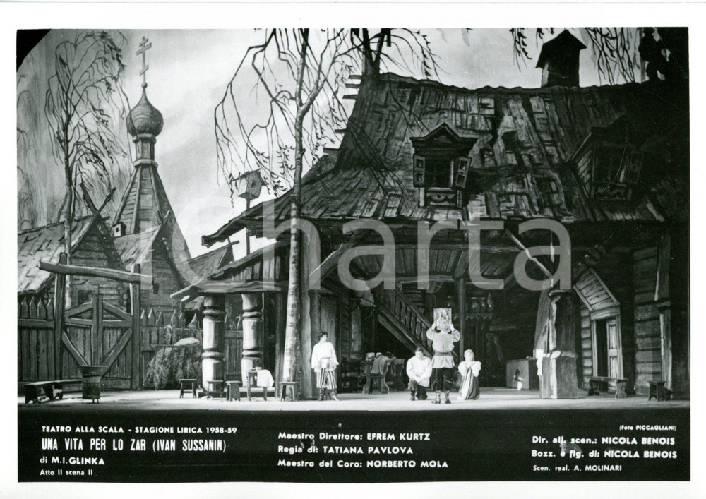 1958 MILANO Teatro alla SCALA "Una Vita per lo Zar" - Atto II *Foto seriale