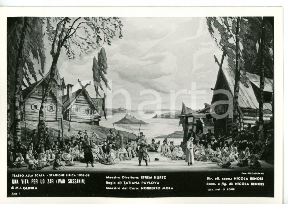 1958 MILANO Teatro alla SCALA "Una Vita per lo Zar" - Atto I *Foto seriale 14x10