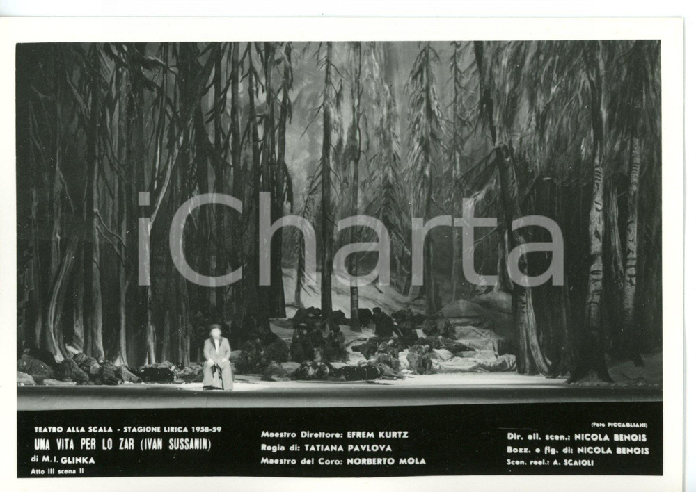 1958 MILANO Teatro alla SCALA - "Una Vita per lo Zar" - Atto III *Foto seriale