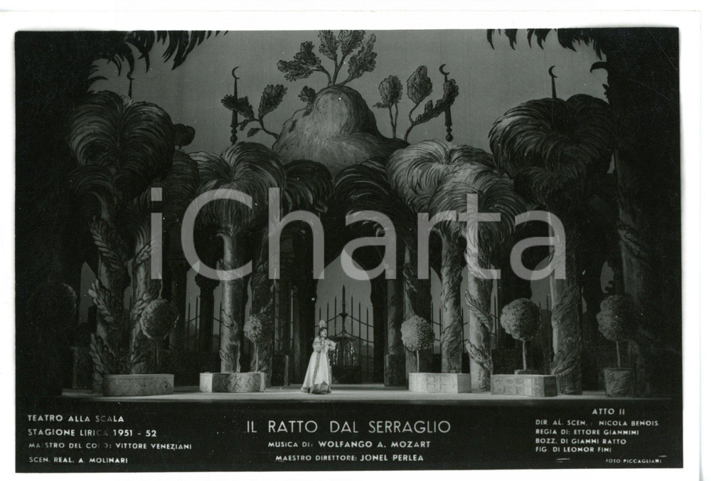 1951 MILANO Teatro alla SCALA "Il Ratto dal Serraglio" - Atto II *Foto seriale
