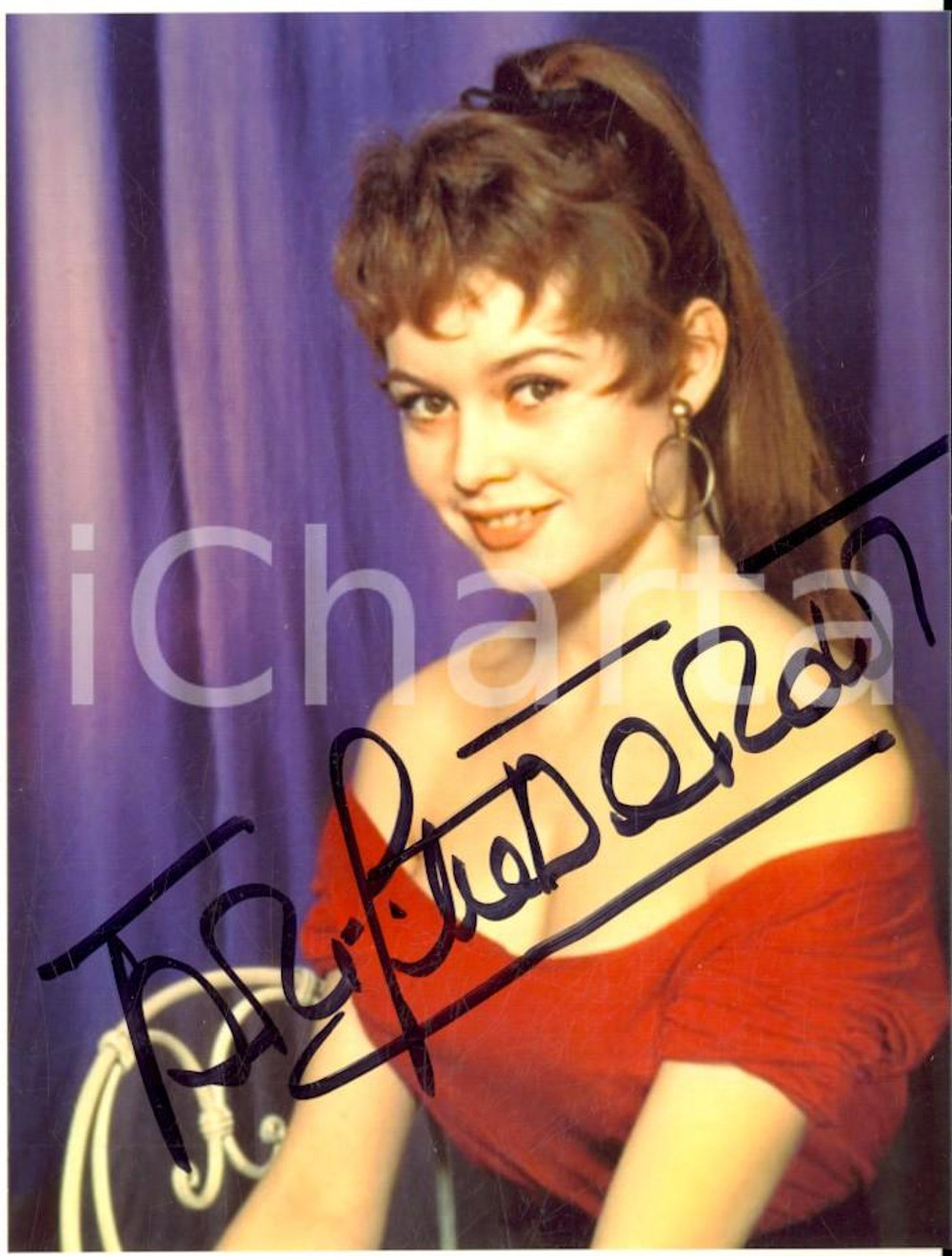 2005 Brigitte BARDOT - Foto ristampa con AUTOGRAFO ORIGINALE 9x12 cm