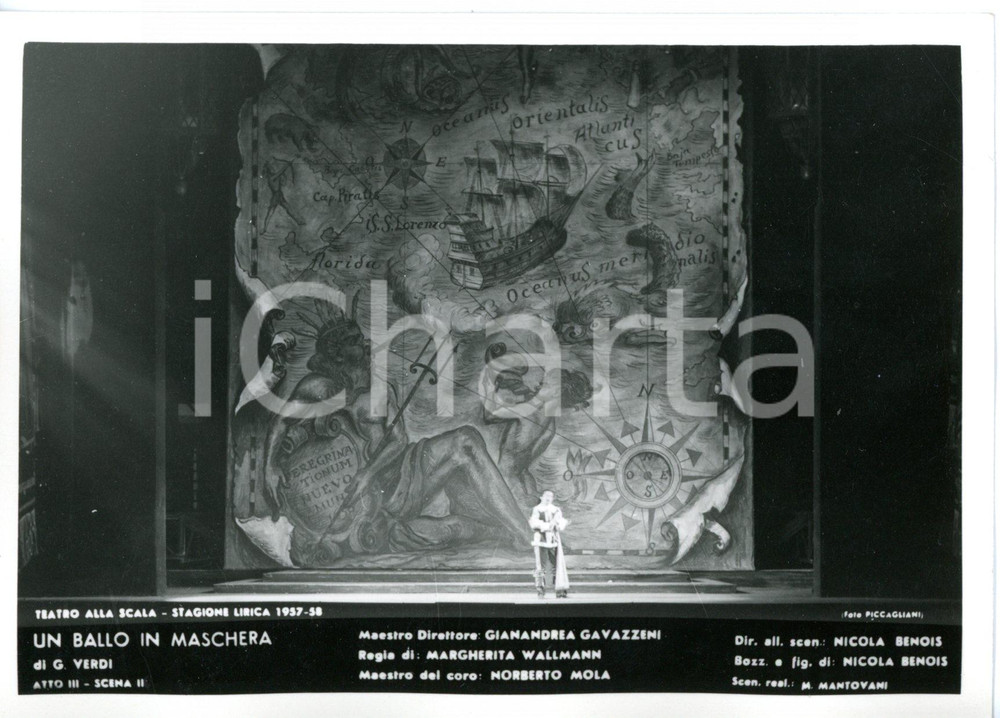 1957 MILANO Teatro alla SCALA "Un Ballo in Maschera" - Atto III - Foto seriale