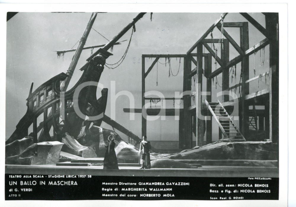 1957 MILANO Teatro alla SCALA "Un Ballo in Maschera" - Atto II *Foto seriale