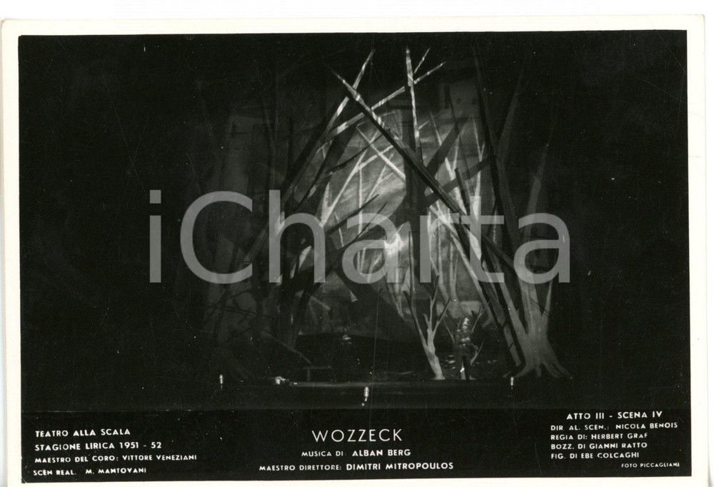1951 MILANO Teatro alla SCALA "Wozzeck" - Atto III - Scena IV *Foto seriale
