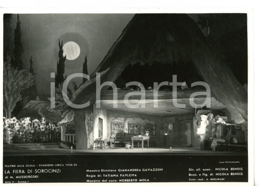 1954 MILANO Teatro alla SCALA "La Fiera dei Sorocinzi" - Atto II - Foto seriale