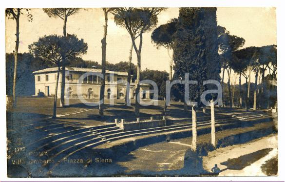 1920 ROMA VILLA BORGHESE Piazza di Siena - Veduta di Villa Umberto I - Cartolina