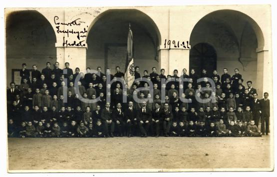1922 SPOLETO Convitto impiegati - Foto di classe anno 1921-1922 Cartolina FP VG