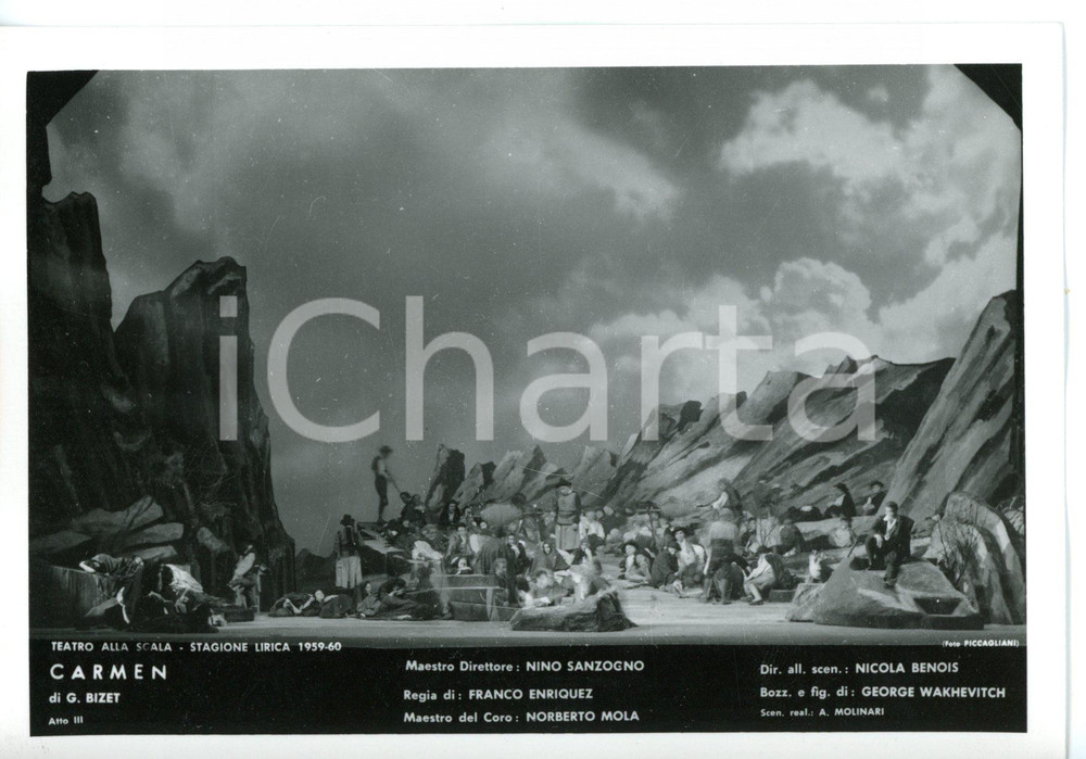 1959 MILANO Teatro alla SCALA "Carmen" - Scene di Nicola BENOIS *Foto seriale