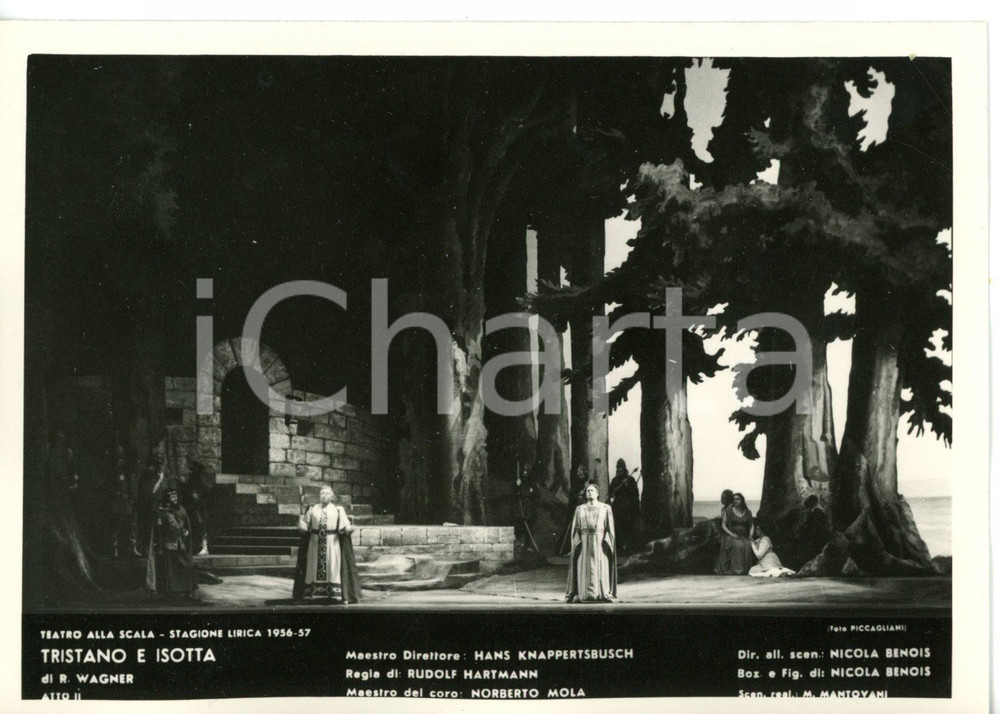 1956 MILANO Teatro alla SCALA "Tristano e Isotta" - Atto II *Foto seriale 14x10