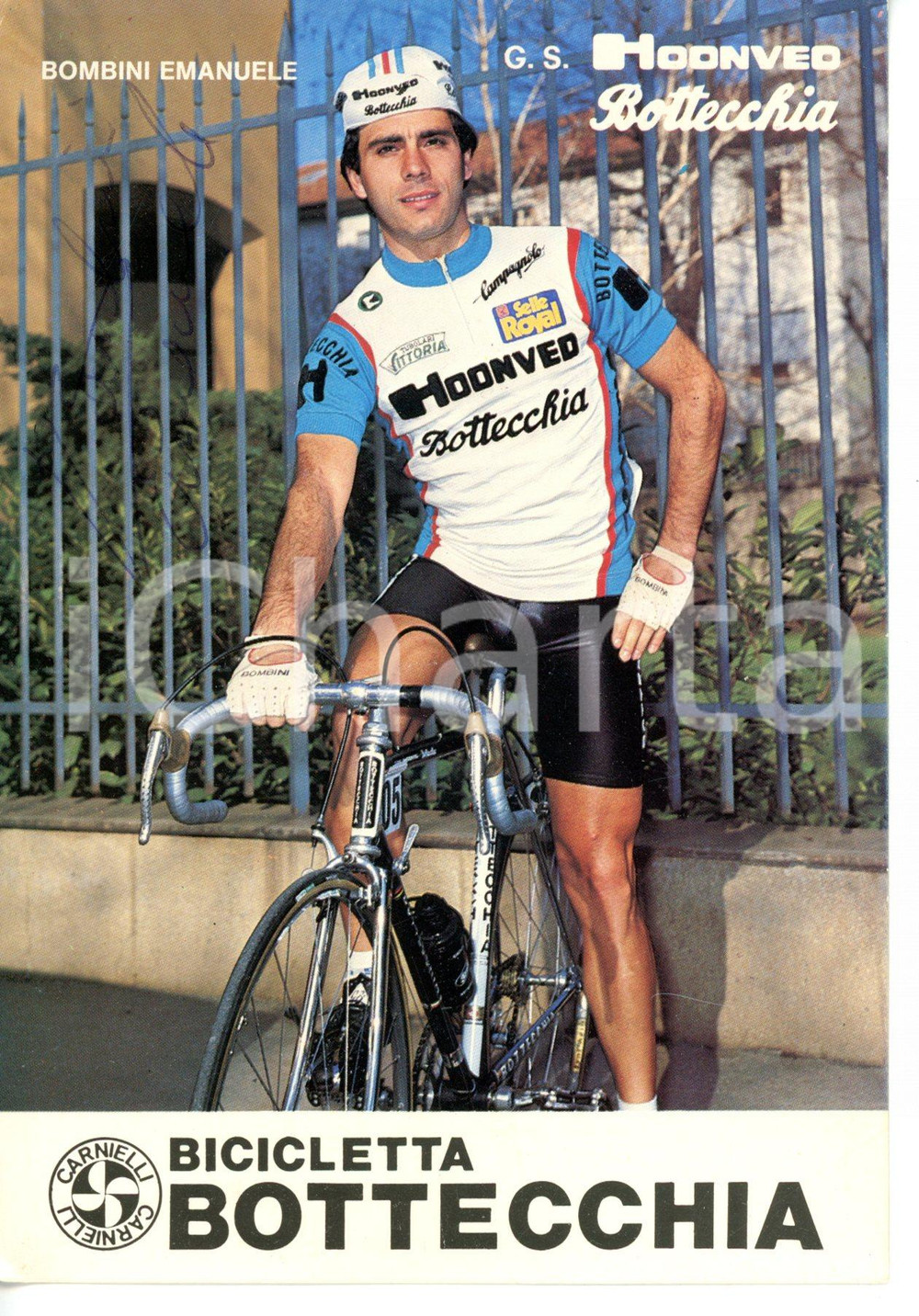 1982 CICLISMO Emanuele BOMBINI *Foto seriale con AUTOGRAFO Fotografia seriale con autografo.   GOOD/buono  Formato: 10x15 cm originale e autentica 1